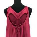 Vanessa Mooney  Lala Satin Slip Dress Burgundy XXS Photo 8