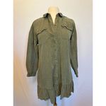 Pilcro Anthropologie  Tiered Mini Shirtdress Size Small Photo 2