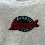 Rare Vintage Levi’s Original Logo Crop Sweatshirt Gray 90s Retro Streetwear Lg Photo 5