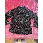 Ellen Tracy  Pajama Set Black and White Fleece Winter Long Sleeve Photo 3