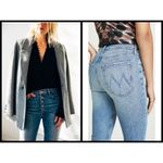 💕MOTHER💕 The Pixie Dazzler Ankle Fray Jeans Secret Sister Button Fly 31 Blue Photo 8