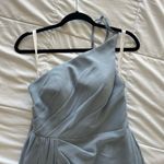 Azazie Christian Siriano Bridesmaid dress in dusty blue chiffon Photo 5