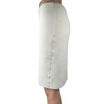 Rebecca Minkoff Amelia White Ribbed Knit Straight Pencil Knee Length Skirt Sz M Photo 1