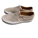 Vans Women's Beige Slip-On Sneakers, Size 7 Photo 2