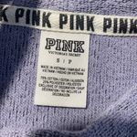 Victoria's Secret  Pink Shirt Women's Small Terry Oversized Light Blue Mock Neck Photo 1