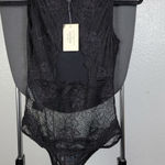 Guess Black Lace Bodysuit Photo 0