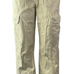 ZARA  Women's Cream Beige Khaki High Rise Straight Cargo Trousers Pants Size 4 Photo 0