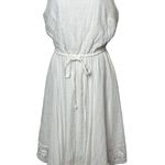 Candalite NEW  Size Medium White Midi Dress Handkerchief Lace Trim Boho Photo 0