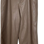 Chico's  Taupe Faux Leather Wide Leg Pants Photo 0