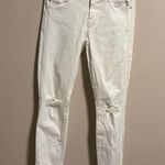 Mother Jeans Looker Ankle Fray Little Miss Innocent White Photo 0