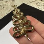 Signed Danecraft Gold Tone Christmas Tree Holiday Brooch Pin Photo 6