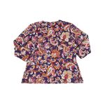 J. McLaughlin  Paisley Shirt Stretch Pullover Made in‎ USA 3/4 Sleeve Sz Large Photo 5