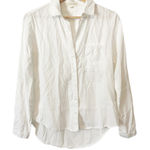 Cloth & Stone  Anthropologie White Button Up Collared‎ Shirt Size Small Photo 0