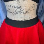 Disney 1960s Minnie & Mickey Mouse Red Felt Rockabilly Poodle Skirt with Elastic Waist Photo 3