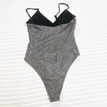 None Glittery Monokini Bathing Suit sz M Silver Glittery Swimsuit Photo 4