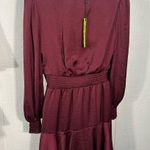 Sam Edelman  Women's A-Line Tie-Neck Smocked Mini Dress Size 4 NWT Photo 5