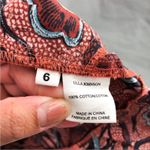 Ulla Johnson Women's Red Caris Carmine Batik Floral Puff Sleeve Mini Dress NEW 6 Photo 7