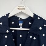 Old Navy  Blue Polka Dot Button Front Dress Cotton Classic Cutouts Size XL Photo 4