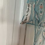 Diane Von Furstenberg  Light Blue Paisley Scarf - 100% Silk Photo 3