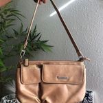 Rosetti 2000s y2k  cream beige tan leather shoulder bag purse two front cargo phone pockets Photo 0