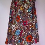 Talbots  Size LP Cotton T Shirt Sun Dress Red Floral Short Sleeve Photo 7