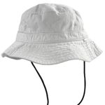 Aritzia  TNA Women's White Adjustable Drawcord Cotton Twill Bucket Hat Size M/L Photo 0