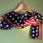 American Flag Pattern Scarf Red Photo 1