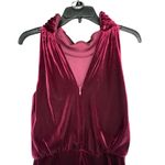 Eliza J Blouson Gown Womens 4 Wine Velvet Mock Neck Dress Glam Elegant Romantic Photo 7