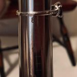 Two Heart Shaped Clear and Blue Stones Silver Tone Bands Size 7 3/4 Photo 11