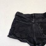 Abercrombie & Fitch High Rise Mom Denim Jean Shorts Distressed Black size 12/31 Photo 4