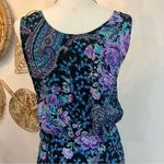 Vintage Benson & Smith Rayon Drop Waist Floral Paisley Boho Cottagecore Dress 9 Blue Size undefined Photo 6