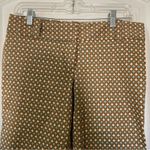 J.Crew Stretch Tan with Cream and Blue Design City Fit Pants Photo 1