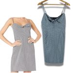 1. State  Black/White Check Print Mini Dress NEW Size 8 Photo 2