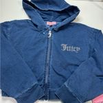 Juicy Couture  ZIP-UP DENIM HOODIE Small NWT Photo 5