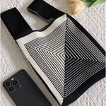 Mini Striped Pattern Knit Bag Photo 2