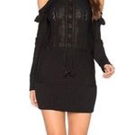 Alice McCALL Between Us Jumper Cold-Shoulder Sweater Dress Ruffle Black Size 6 Photo 11