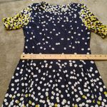 Shelby & Palmer  Size Medium M Textured Polka Dot Yellow Blue White Dress Photo 3