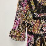 Ny Collection  Y2K 90s Vintage Babydoll Top Women’s Medium Ikat Print Lace Trim Photo 2