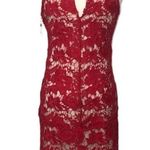 Sam Edelman  Lace Keyhole Sheath Dress Red Size 0 Photo 6