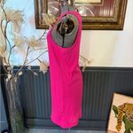 Old Navy Hot Pink Fitted Stretch Rib Knit Racerback Mini Dress Sz XL 💚🍄 Photo 4