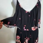 H&M Black and Pink Floral Maxi Dress Size Medium Maxi Boho Dress Photo 4