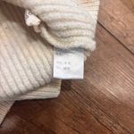 None Womens Small Cream White Cropped Long Sleeve Sweater Chunky Knit Cozy Winter Photo 4