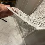 Source Unknown Cute creamy white crochet long skinny strap top or mini dress sweater Photo 5