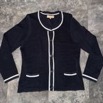 Jones New York Navy Blue Cardigan Blazer Top Size Large Photo 0