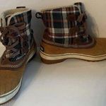 Sorel Boots Women’s size 7 Brown Plaid Warm Comfortable RARE HTF Photo 0