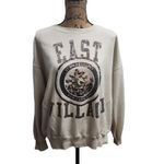 Arizona Jeans ARIZONA Sweatshirt‎ Womens Size M Light Beige Crewneck East Village Graphic Photo 1