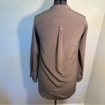 Zoa  New York Popover Blouse Tan Gray Photo 6