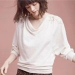 Anthropologie Meadow Rue Cream Bria Embroidered Lace Back Pullover Top Small Photo 0