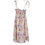 Forever 21 Womens Cottagecore Beach Linen Blend Tie Shoulder Floral Midi Dress S Photo 2