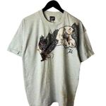 90s Vintage Custom Lonely Bear Eagle T Shirt Single Stitch USA Gray Extra Large Size XL Photo 0